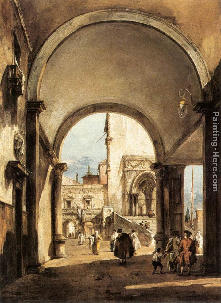 An Architectural Caprice painting - Francesco Guardi An Architectural Caprice art painting